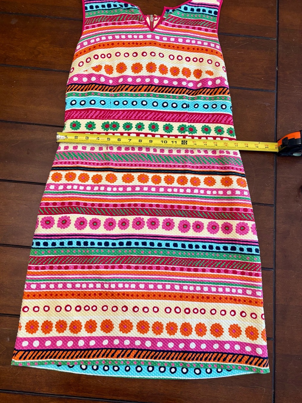 Talbots Multicolor Striped Sleeveless Midi Dress! Super cute and comfy! Size 8. - Picture 8 of 9